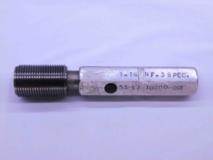 1" 14 NF 3 SPECIAL SET THREAD PLUG GAGE 1.0 1.00 1.000 GO ONLY P.D. = .9512 - DW41987LVR