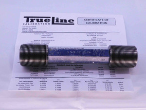 CERTIFIED 1 5/8 12 UN 2A SET THREAD PLUG GAGE 1.625 GO NO GO = 1.5691 & 1.5632 - DW41997TLC