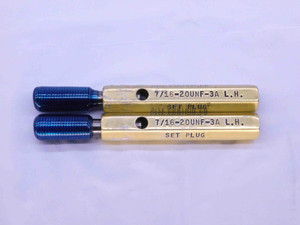 7/16 20 UNF 3A LEFT HAND SET THREAD PLUG GAGE .4375 GO NO GO PDS= .4050 & .4019 - DW42010AA6