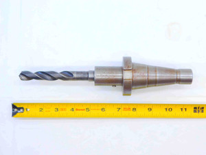 W & B 5/8 O.D. HSS TWIST DRILL BIT 3 3/8 LOC W/ NMTB40 TOOL HOLDER .625 USA - JG5183BJ6