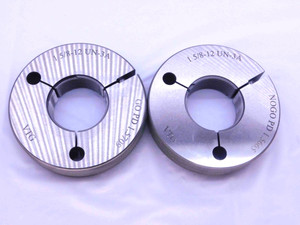 NEW 1 5/8 12 UN 3A VERMONT THREAD RING GAGES 1.625 GO NO GO PDS= 1.5709 & 1.5665 - DW42047VTG