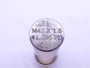 SHOP MADE M42 X 1.5 THREAD PLUG GAGE 42 GO ONLY P.D. = 41.026 METRIC INSPECTION - DW42057CH5