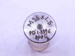 SHOP MADE M35 X 1.5 THREAD PLUG GAGE 35 GO ONLY P.D. = 1.3396 METRIC INSPECTION - DW42059CH5