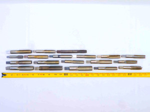 19pc LOT OF HSS TAPS INCH & METRIC PLUG BOTTOMING TAPER STRAIGHT FLUTES - JG5213CH5