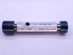 1 1/16 24 UNS 2B SPECIAL THREAD PLUG GAGE 1.0625 GO NO GO PD'S = 1.0364 & 1.0409 - DW42095BL6