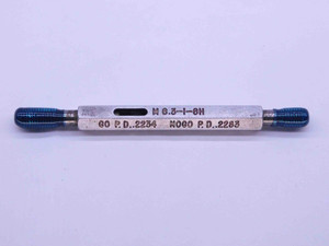 M6.3 X 1 6H METRIC THREAD PLUG GAGE 6.3 1.0 GO NO GO P.D.'S = 5.650 & 5.800 - DW42115BL6
