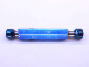 3/8 18 ANPT L1 & 6 STEP PIPE THREAD PLUG GAGE .375 .3750 CREST CHECK 3 STEP (L1) - DW42121OB6