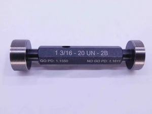 NEW 1 3/16 20 UN 2B THREAD PLUG GAGE 1.1875 GO NO GO P.D.'S = 1.1550 & 1.1611 - DW1502MSAF