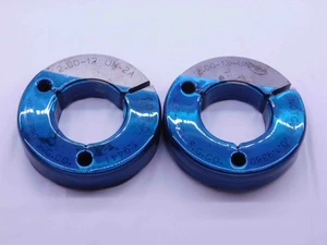 2" 12 UN 2A THREAD RING GAGES 2.0 2.00 2.000 GO NO GO P.D.'S = 1.9441 & 1.9380 - DW42172CD5