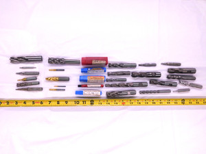 24pcs LOT HSS END MILLS 1/8 - 3/4 O.D. RANGE ROUGHING TAPERED SQUARE BALL NOSE - JJ2995LVR