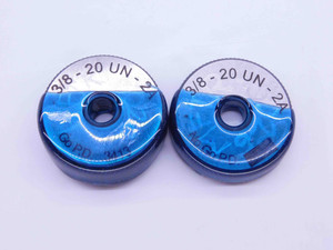 3/8 20 UN 2A SOLID THREAD RING GAGES .375 .3750 GO NO GO P.D.'S = .3413 & .3372 - DW42193LVR