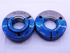 1 3/4 6 ACME 2G THREAD RING GAGES 1.75 1.750 GO NO GO P.D.'S = 1.6560 & 1.6360 - DW42269LVR