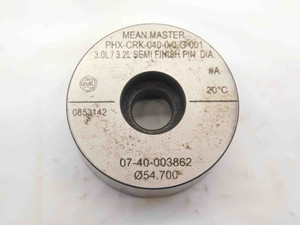 54.700 METRIC PIN PLUG GAGE 55.000 -.300 UNDERSIZE 55 mm 2.1535 54.70 INSPECTION - NS7535BF6