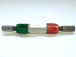 .6260 & .6380 PIN PLUG GAGE GO NO GO .6250 +.0010 OVERSIZE 5/8 16 mm .626 .638 - TD0053BT6