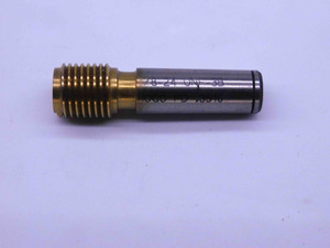 3/8 24 UNF 3B TiN COATED THREAD PLUG GAGE .375 .3750 NO GO ONLY P.D. = .3516 - DW42402LVR