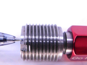 1" 12 UNF 1B THREAD PLUG GAGE 1.0 1.00 1.000 GO NO GO P.D.'S = .9459 & .9573 - DW42411LVR