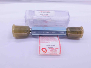 NEW 1" 12 UNF 2A VERMONT SET THREAD PLUG GAGE 1.0 GO NO GO PD'S = .9441 & .9382 - DW42431VTG