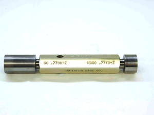 .7700 & .7740 CL Z PIN PLUG GAGE GO NO GO .7813 -.0073 25/32 19.660 mm .770 .774 - TD0141BB6