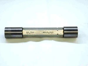 .7980 & .8140 CL Z PIN PLUG GAGE GO NO GO .7969 +.0011 51/64 20.269 mm .798 .814 - TD0143BB6