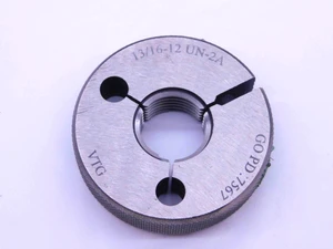 NEW 13/16 12 UN 2A VERMONT THREAD RING GAGE .8125 GO ONLY P.D. = .7567 CHECK - DW42449VTGB