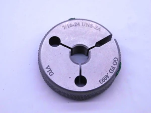 NEW 7/16 24 UNS 2A VERMONT THREAD RING GAGE .4375 GO ONLY P.D. = .4093 CHECK - DW42454VTGB