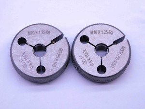 NEW M10 X 1.25 6g METRIC THREAD RING GAGES 10 GO NO GO P.D.'S = 9.160 & 9.042 - DW42486BT6