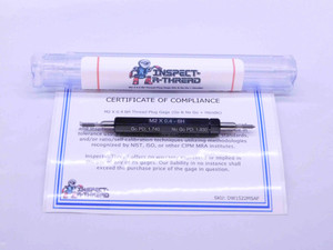 NEW M2 X .4 6H METRIC THREAD PLUG GAGE 2 0.4 GO NO GO P.D.'S = 1.740 & 1.830 - DW1522MSAF