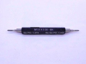 NEW M1.6 X .35 6H THREAD PLUG GAGE 1.6 0.35 GO NO GO P.D.'S = 1.373 & 1.454 - DW1530MSAF