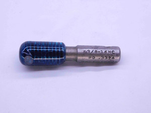 3/8 16 NC SPECIAL SET THREAD PLUG GAGE .375 NO GO ONLY P.D. = .3324 INSPECTION - DW42505LVR