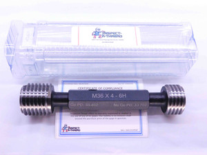 NEW M36 X 4 6H METRIC THREAD PLUG GAGE 36 4.0 GO NO GO P.D.'S = 33.402 & 33.702 - DW1531MSAF