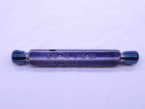 3/8 48 UNS 2B THREAD PLUG GAGE .375 .3750 GO NO GO P.D.'S = .3615 & .3652 CHECK - DW42522OB6