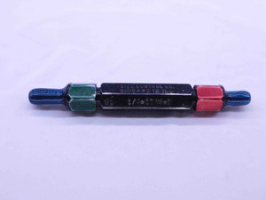 1/4 27 NS 2 THREAD PLUG GAGE .25 .250 .2500 GO NO GO P.D.'S = .2259 & .2292 - DW42528OB6