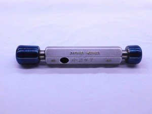 3/4 24 UNS 2B THREAD PLUG GAGE .75 .750 .7500 GO NO GO P.D.'S = .7229 & .7282 - DW42532OB6