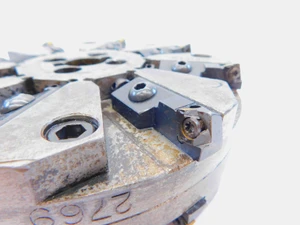 ABOUT 170mm O.D. X 50mm WIDTH INDEXABLE SHOP MADE? SIDE MILLING CUTTER - JG5721QA4