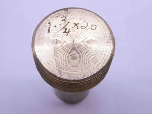 SHOP MADE 1 3/4 20 BRASS THREAD PLUG GAGE 1.75 1.750 1.7500 INSPECTION CHECK - DW42578BP6