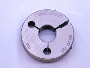 NEW 3/4 32 UN 2A VERMONT THREAD RING GAGE .75 .750 .7500 GO ONLY P.D. = .7286 - DW42582VTGB