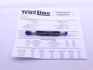 CERTIFIED 3/8 16 UNC 2B THREAD PLUG GAGE .375 GO NO GO P.D.'S = .3344 & .3401 - DW42592TLC