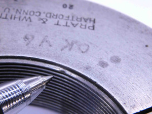 2.548 18 NS N13 LOCKNUT THREAD RING GAGE GO ONLY P.D. = 2.5119 N 13 UNS-3A - DW42594LVR