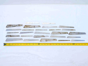 26pc LOT OF VARIOUS HSS LATHE PARTING BLADES BLANK CUTOFF TOOL F472 HS675 A439 - JG5818BM6