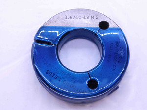 1 7/8 12 N 3 THREAD RING GAGE 1.875 1.8750 NO GO ONLY P.D. = 1.8163 UN-3 CHECK - DW42611OB6