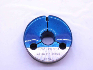 11/16 26 N 3 THREAD RING GAGE .6875 NO GO ONLY P.D. = .6595 UN-3 INSPECTION 3A - DW42626OB6