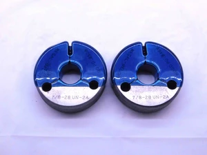 7/8 28 UN 2A THREAD RING GAGES .875 .8750 GO NO GO P.D.'S = .8506 & .8468 CHECK - DW42660OB6