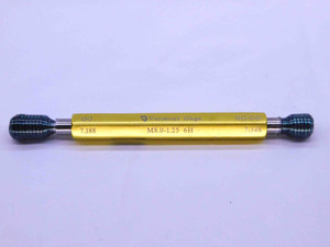 M8 X 1.25 6H METRIC VERMONT THREAD PLUG GAGE 8 GO NO GO P.D.'S = 7.188 & 7.348 - DW42713BW6