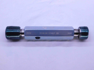 15/16 20 UNEF 2B VERMONT THREAD PLUG GAGE .9375 GO NO GO P.D.'S = .9050 & .9109 - DW42717BW6