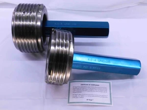 NEW 4" 4 UNC 2B THREAD PLUG GAGE 4.0 4.00 GO NO GO P.D.'S = 3.8376 & 3.8523 - DW42736GFG