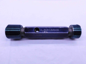 1.312 12 UN 2B THREAD PLUG GAGE 1.3120 GO NO GO P.D.'S = 1.2579 & 1.2654 CHECK - DW42775CB6
