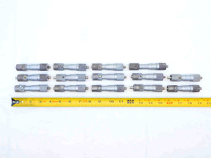 14pc LOT OF MITUTOYO MICROMETER THIMBLE HEADS UNKNOWN MODELS FOR PARTS / REPAIR - JG6035BY6