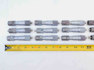 14pc LOT OF MITUTOYO MICROMETER THIMBLE HEADS UNKNOWN MODELS FOR PARTS / REPAIR - JG6035BY6