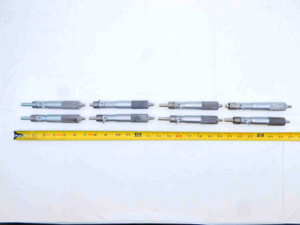 8pc LOT OF MITUTOYO MICROMETER THIMBLE HEADS UNKNOWN MODELS FOR PARTS / REPAIR - JG6036BY6
