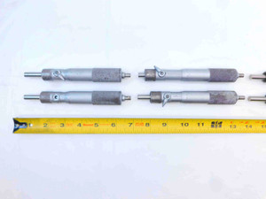 8pc LOT OF MITUTOYO MICROMETER THIMBLE HEADS UNKNOWN MODELS FOR PARTS / REPAIR - JG6036BY6